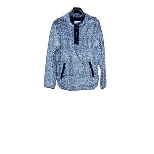 Cozy Sherpa women's size large quarrer zip pockets long sleeves